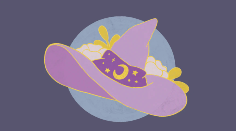 Pastel Witch Hat Pins